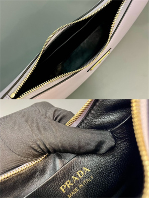 Prada Arqué leather shoulder bag Lilac Color 1BC194