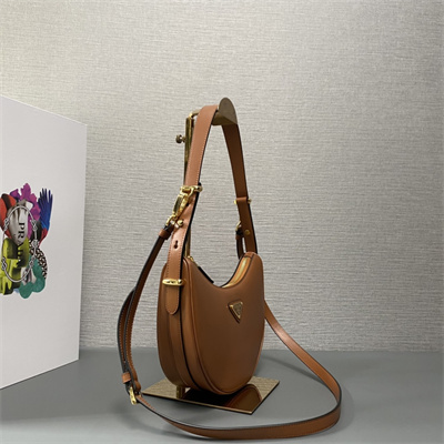 Prada Arqué leather shoulder bag Cognac Color 1BC194