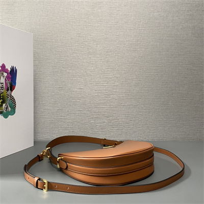 Prada Arqué leather shoulder bag Cognac Color 1BC194