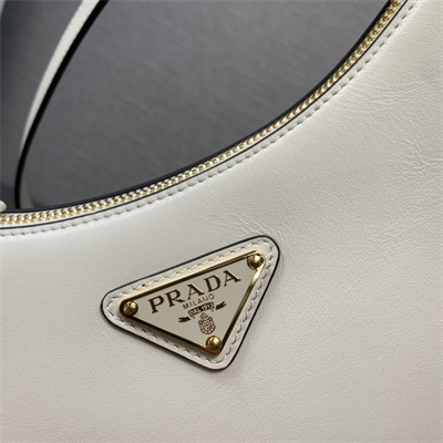 Prada Arqué leather shoulder bag White Color 1BC194