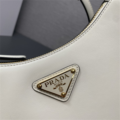 Prada Arqué leather Mini shoulder bag White Color 1BC199