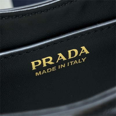 Prada Arqué bag Wicker and leather Tan/Black 1BC202