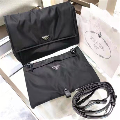 Prada Re-Nylon Messager Bag Black 1BC208