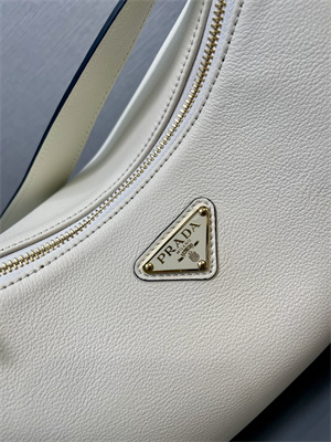 Prada Aimée large leather shoulder bag White Color 1BC228