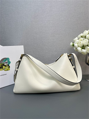 Prada Aimée large leather shoulder bag White Color 1BC228