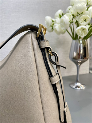 Prada Aimée large leather shoulder bag Travertine Color 1BC228