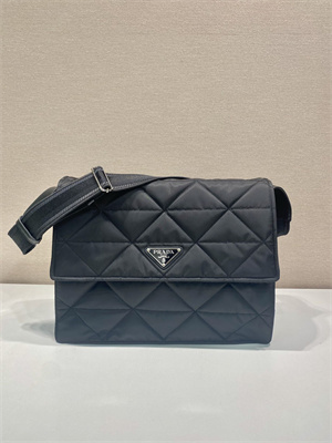 Prada Re-Nylon Large Padded Shoulder Bag Black 1BD256