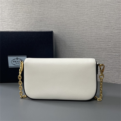 Prada Saffiano leather mini-bag White Color 1BD356