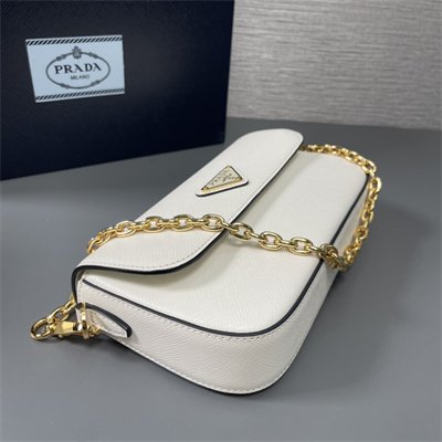 Prada Saffiano leather mini-bag White Color 1BD356