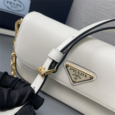 Prada Saffiano leather mini-bag White Color 1BD356