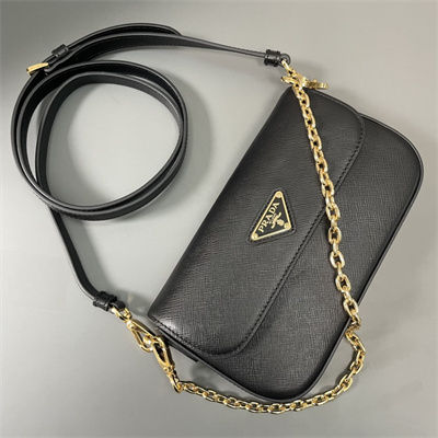 Prada Saffiano leather mini-bag Black Color 1BD356