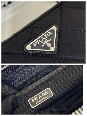 Prada Small Vintage Re-Nylon shoulder bag Black 1BD642