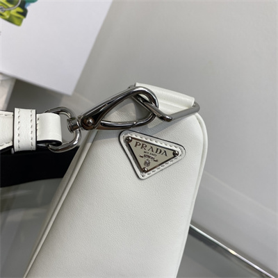 Prada Triangle leather shoulder bag White Color 1BH190