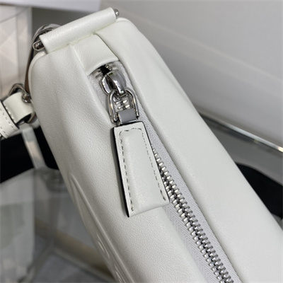 Prada Triangle leather shoulder bag White Color 1BH190