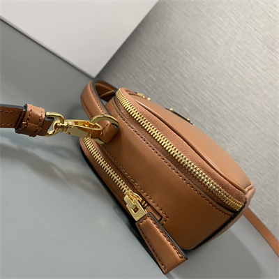 Prada Odette leather mini-bag Cognac Color 1BH203