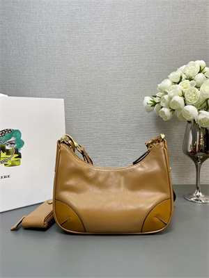 Prada Re-Edition naplak patent leather mini-bag Brown Color 1BH204