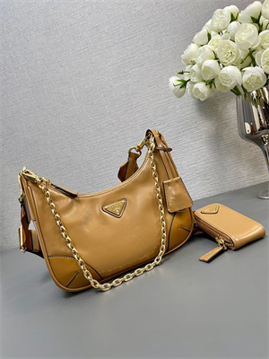 Prada Re-Edition naplak patent leather mini-bag Brown Color 1BH204