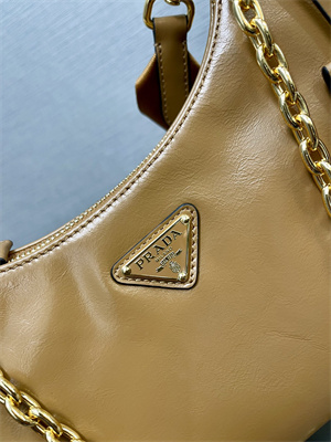 Prada Re-Edition naplak patent leather mini-bag Brown Color 1BH204