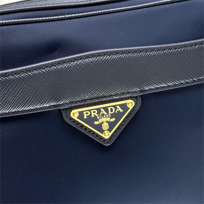Prada Re-Edition 1978 Re-Nylon and Saffiano leather mini shoulder bag Navy 1BH218