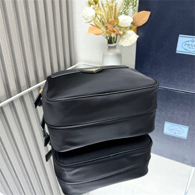 Prada Re-Edition 1978 Re-Nylon and Saffiano leather mini shoulder bag Black 1BH218