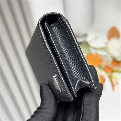 Prada Saffiano Leather Card Holder Black 2MC122