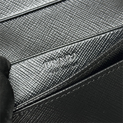 Prada Saffiano Leather Card Holder Black 2MC122