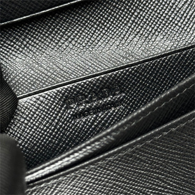 Prada Saffiano Leather Card Holder Black 2MC122