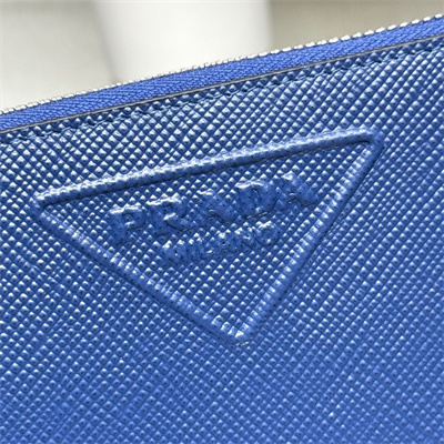 Prada Saffiano Leather Wallet Blue 2ML317