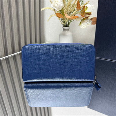 Prada Saffiano Leather Wallet Blue 2ML317