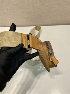 Prada Re-Nylon and Saffiano leather belt bag Black 2VH128