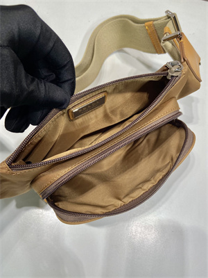 Prada Re-Nylon and Saffiano leather belt bag Black 2VH128