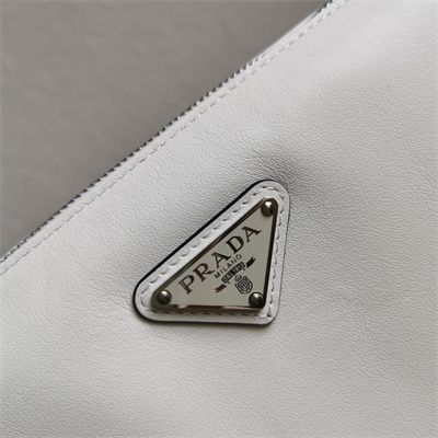 Prada Triangle leather shoulder bag White Color 2VH155