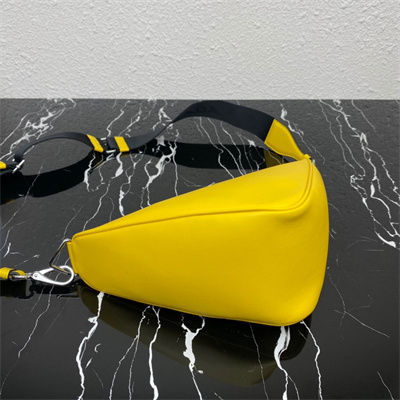 Prada Triangle leather shoulder bag Yellow Color 2VH155