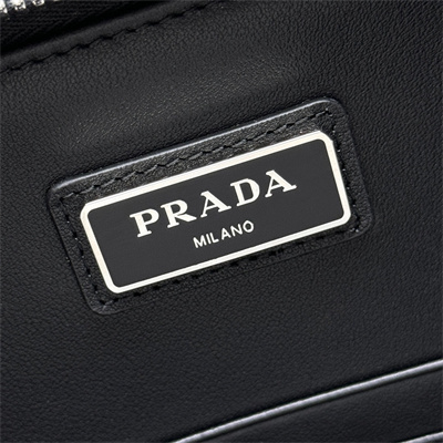 Prada Saffiano Leather Document Clutch/Pouch Black 2VN003