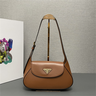 Prada Small leather shoulder bag Caramel 1BD358