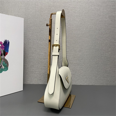 Prada Small leather shoulder bag White 1BD358
