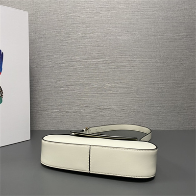 Prada Small leather shoulder bag White 1BD358