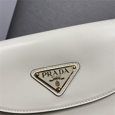 Prada Small leather shoulder bag White 1BD358