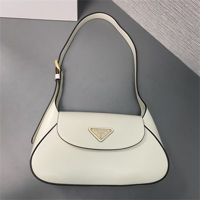 Prada Small leather shoulder bag White 1BD358