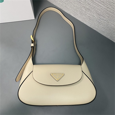 Prada Small leather shoulder bag Travertine 1BD358