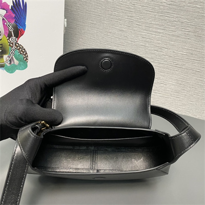 Prada Small leather shoulder bag Black 1BD358