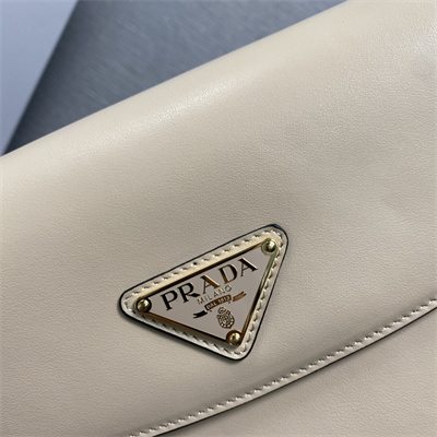 Prada Arqué leather shoulder bag with flap1BD365