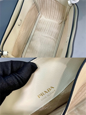 Prada Leather mini tote bag White 1BG539