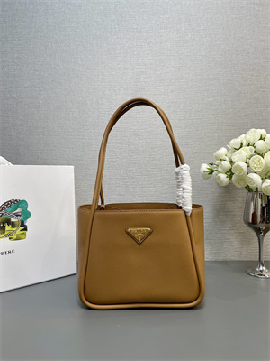 Prada Leather mini tote bag Caramel 1BG539