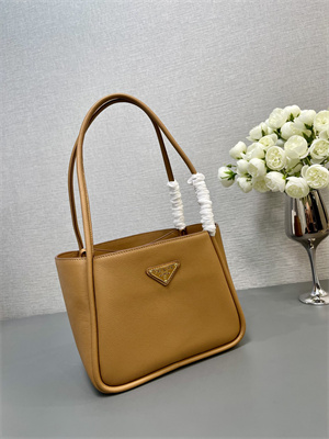 Prada Leather mini tote bag Caramel 1BG539