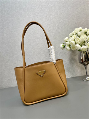 Prada Leather mini tote bag Caramel 1BG539
