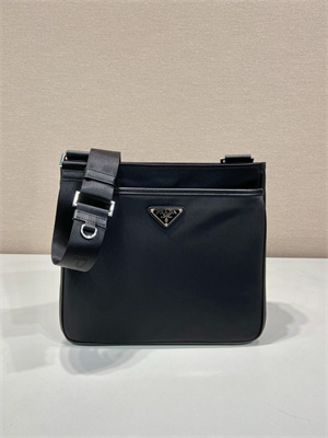 Prada Re-Nylon and Saffiano shoulder bag In Black 2VH118