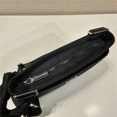 Prada Re-Nylon and Saffiano shoulder bag In Black 2VH118