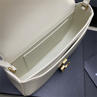 Y.S.L Mini Voltaire In Box Saint Laurent White Color