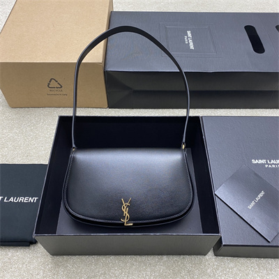 Y.S.L Mini Voltaire In Box Saint Laurent Black Color
